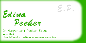 edina pecker business card